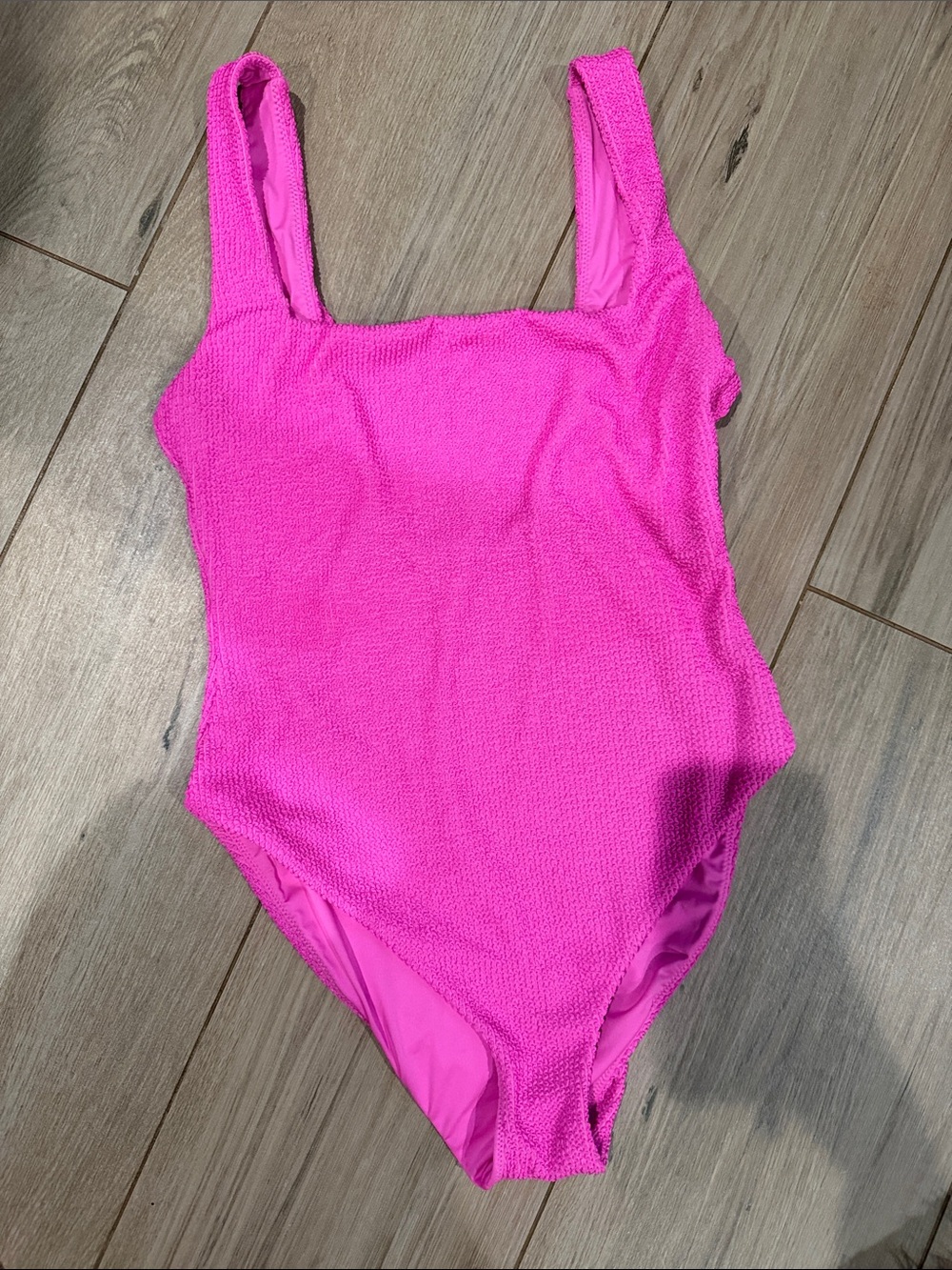 Show Me Your MuMu Hot Pink Textured One-Piece Swimsuit